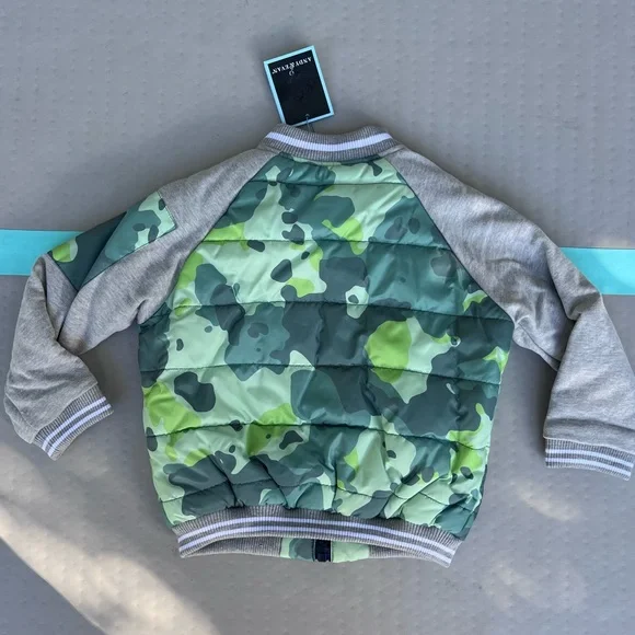NWT Andy & Evan Kids Cotton Jersey Quilted Camo Puff Jacket - Picture 7 of 8